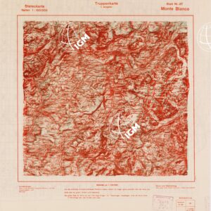 TRUPPENKARTE - STEREOKARTE - (CARTA STEREOSCOPICA PER USO MILITARE) - Foglio 27 - Monte Bianco