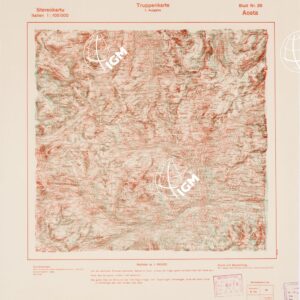 TRUPPENKARTE - STEREOKARTE - (CARTA STEREOSCOPICA PER USO MILITARE) - Foglio 28 - Aosta