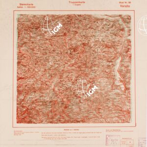 TRUPPENKARTE - STEREOKARTE - (CARTA STEREOSCOPICA PER USO MILITARE) - Foglio 30 - Varallo