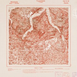 TRUPPENKARTE - STEREOKARTE - (CARTA STEREOSCOPICA PER USO MILITARE) - Foglio 32 - Como