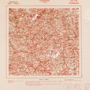 TRUPPENKARTE - STEREOKARTE - (CARTA STEREOSCOPICA PER USO MILITARE) - Foglio 39 - Pordenone