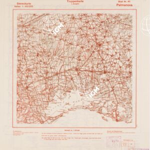 TRUPPENKARTE - STEREOKARTE - (CARTA STEREOSCOPICA PER USO MILITARE) - Foglio 40 - Palmanova