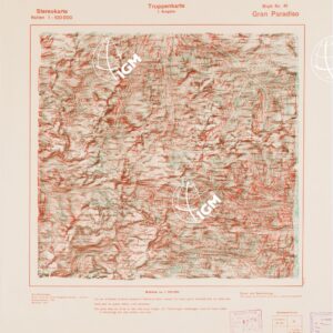 TRUPPENKARTE - STEREOKARTE - (CARTA STEREOSCOPICA PER USO MILITARE) - Foglio 41 - Gran Paradiso