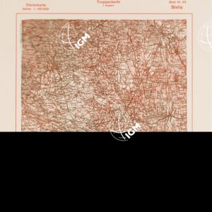 TRUPPENKARTE - STEREOKARTE - (CARTA STEREOSCOPICA PER USO MILITARE) - Foglio 43 - Biella