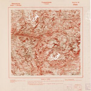 TRUPPENKARTE - STEREOKARTE - (CARTA STEREOSCOPICA PER USO MILITARE) - Foglio 54 - Ulzio