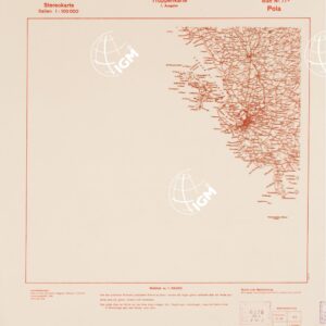 TRUPPENKARTE - STEREOKARTE - (CARTA STEREOSCOPICA PER USO MILITARE) - Foglio 77A - Pola