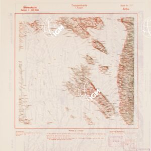 TRUPPENKARTE - STEREOKARTE - (CARTA STEREOSCOPICA PER USO MILITARE) - Foglio 77C - Arbe