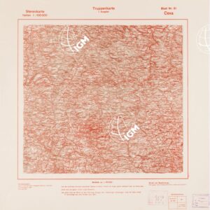 TRUPPENKARTE - STEREOKARTE - (CARTA STEREOSCOPICA PER USO MILITARE) - Foglio 81 - Ceva