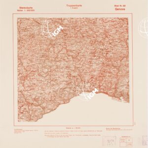 TRUPPENKARTE - STEREOKARTE - (CARTA STEREOSCOPICA PER USO MILITARE) - Foglio 82 - Genova