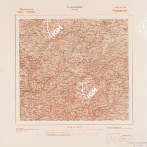 TRUPPENKARTE - STEREOKARTE - (CARTA STEREOSCOPICA PER USO MILITARE) - Foglio 84 - Pontremoli