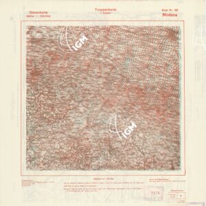 TRUPPENKARTE - STEREOKARTE - (CARTA STEREOSCOPICA PER USO MILITARE) - Foglio 86 - Modena