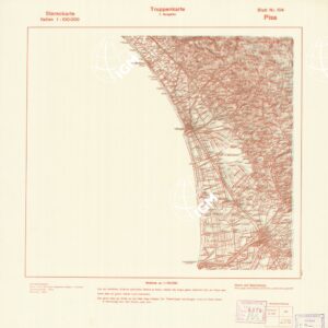 TRUPPENKARTE - STEREOKARTE - (CARTA STEREOSCOPICA PER USO MILITARE) - Foglio 104 - Pisa