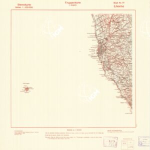 TRUPPENKARTE - STEREOKARTE - (CARTA STEREOSCOPICA PER USO MILITARE) - Foglio 111 - Livorno