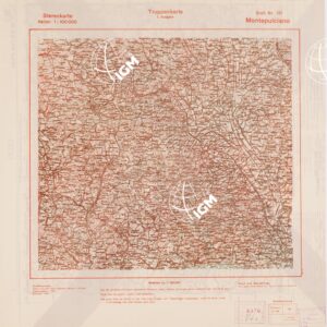 TRUPPENKARTE - STEREOKARTE - (CARTA STEREOSCOPICA PER USO MILITARE) - Foglio 121 - Montepulciano