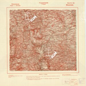 TRUPPENKARTE - STEREOKARTE - (CARTA STEREOSCOPICA PER USO MILITARE) - Foglio 124 - Macerata