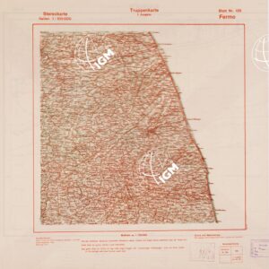TRUPPENKARTE - STEREOKARTE - (CARTA STEREOSCOPICA PER USO MILITARE) - Foglio 125 - Fermo