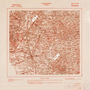 TRUPPENKARTE - STEREOKARTE - (CARTA STEREOSCOPICA PER USO MILITARE) - Foglio 128 - Grosseto