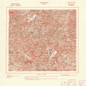 TRUPPENKARTE - STEREOKARTE - (CARTA STEREOSCOPICA PER USO MILITARE) - Foglio 130 - Orvieto