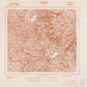 TRUPPENKARTE - STEREOKARTE - (CARTA STEREOSCOPICA PER USO MILITARE) - Foglio 131 - Foligno