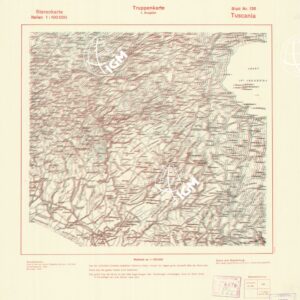 TRUPPENKARTE - STEREOKARTE - (CARTA STEREOSCOPICA PER USO MILITARE) - Foglio 136 - Tuscania