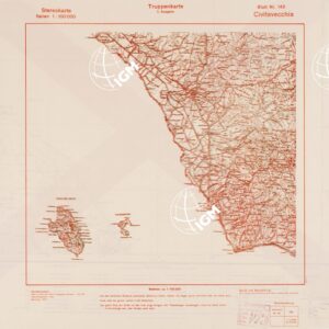 TRUPPENKARTE - STEREOKARTE - (CARTA STEREOSCOPICA PER USO MILITARE) - Foglio 142 - Civitavecchia