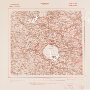 TRUPPENKARTE - STEREOKARTE - (CARTA STEREOSCOPICA PER USO MILITARE) - Foglio 143 - Bracciano