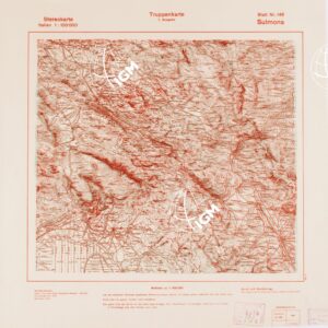 TRUPPENKARTE - STEREOKARTE - (CARTA STEREOSCOPICA PER USO MILITARE) - Foglio 146 - Sulmona