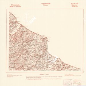 TRUPPENKARTE - STEREOKARTE - (CARTA STEREOSCOPICA PER USO MILITARE) - Foglio 148 - Istonio