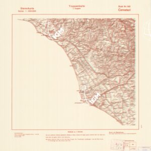 TRUPPENKARTE - STEREOKARTE - (CARTA STEREOSCOPICA PER USO MILITARE) - Foglio 149 - Cerveteri