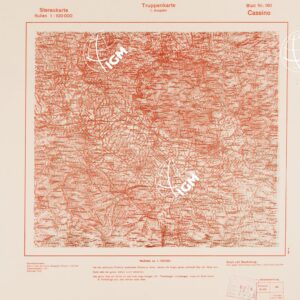 TRUPPENKARTE - STEREOKARTE - (CARTA STEREOSCOPICA PER USO MILITARE) - Foglio 160 - Cassino