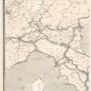 CARTA DELLE COMUNICAZIONI TELEGRAFICHE DEL REGNO D'ITALIA PUBBLICATA DALLA DIREZIONE GENERALE DEI TELEGRAFI. ROMA 1° MAGGIO 1880. - Foglio 1