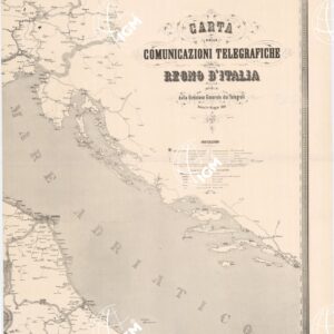 CARTA DELLE COMUNICAZIONI TELEGRAFICHE DEL REGNO D'ITALIA PUBBLICATA DALLA DIREZIONE GENERALE DEI TELEGRAFI. ROMA 1° MAGGIO 1880. - Foglio 2