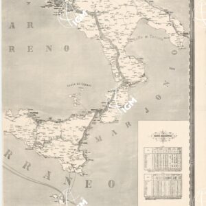 CARTA DELLE COMUNICAZIONI TELEGRAFICHE DEL REGNO D'ITALIA PUBBLICATA DALLA DIREZIONE GENERALE DEI TELEGRAFI. ROMA 1° MAGGIO 1880. - Foglio 4