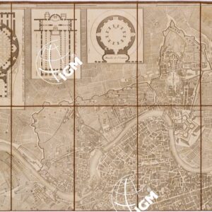 PIANTA TOPOGRAFICA DI ROMA MODERNA ESTRATTA DALLA GRANDE DEL NOLLI...