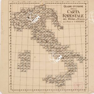 CARTA FORESTALE DEL REGNO D'ITALIA - QUADRO D'UNIONE