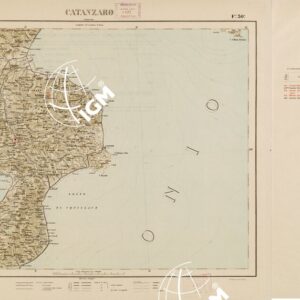 CARTA D'ITALIA CON LE INDICAZIONI DELLE CENTRALI PER LA PRODUZIONE DI ENERGIA ELETTRICA, ESISTENTI ED IN COSTRUZIONE A TUTTO L´ANNO 1920 - Foglio 30 CATANZARO