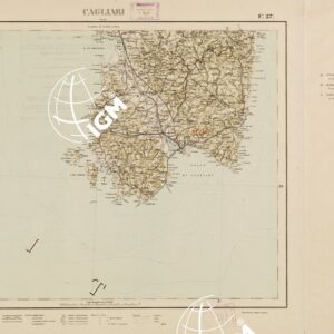 CARTA D'ITALIA CON LE INDICAZIONI DELLE CENTRALI PER LA PRODUZIONE DI ENERGIA ELETTRICA, ESISTENTI ED IN COSTRUZIONE A TUTTO L´ANNO 1920 - Foglio 27 CAGLIARI