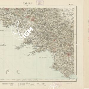 CARTA D'ITALIA CON LE INDICAZIONI DELLE CENTRALI PER LA PRODUZIONE DI ENERGIA ELETTRICA, ESISTENTI ED IN COSTRUZIONE A TUTTO L´ANNO 1920 - Foglio 24 NAPOLI