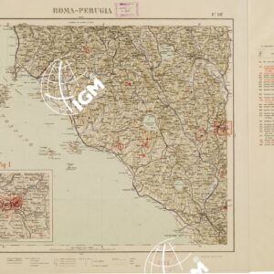 CARTA D'ITALIA CON LE INDICAZIONI DELLE CENTRALI PER LA PRODUZIONE DI ENERGIA ELETTRICA, ESISTENTI ED IN COSTRUZIONE A TUTTO L´ANNO 1920 - Foglio 18 ROMA-POTENZA