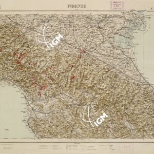 CARTA D'ITALIA CON LE INDICAZIONI DELLE CENTRALI PER LA PRODUZIONE DI ENERGIA ELETTRICA, ESISTENTI ED IN COSTRUZIONE A TUTTO L´ANNO 1920 - Foglio 13 FIRENZE