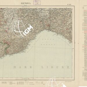 CARTA D'ITALIA CON LE INDICAZIONI DELLE CENTRALI PER LA PRODUZIONE DI ENERGIA ELETTRICA, ESISTENTI ED IN COSTRUZIONE A TUTTO L´ANNO 1920 - Foglio 12 GENOVA