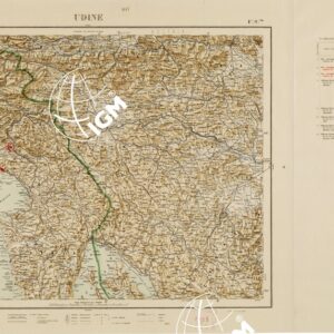 CARTA D'ITALIA CON LE INDICAZIONI DELLE CENTRALI PER LA PRODUZIONE DI ENERGIA ELETTRICA, ESISTENTI ED IN COSTRUZIONE A TUTTO L´ANNO 1920 - Foglio 9 BIS UDINE