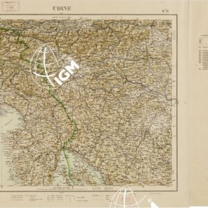 CARTA D'ITALIA CON LE INDICAZIONI DELLE CENTRALI PER LA PRODUZIONE DI ENERGIA ELETTRICA, ESISTENTI ED IN COSTRUZIONE A TUTTO L´ANNO 1920 - Foglio 9 UDINE