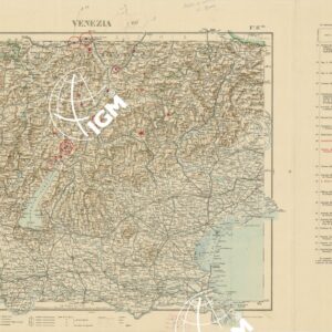 CARTA D'ITALIA CON LE INDICAZIONI DELLE CENTRALI PER LA PRODUZIONE DI ENERGIA ELETTRICA, ESISTENTI ED IN COSTRUZIONE A TUTTO L´ANNO 1920 - Foglio 8 BIS VENEZIA