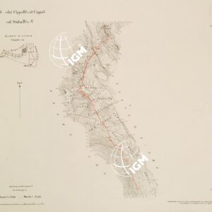 RILIEVO DELLA LINEA DI CONFINE DELLO STATO DI FIUME - Foglio 8 DAL CIPPO IV'34 AL CIPPO V