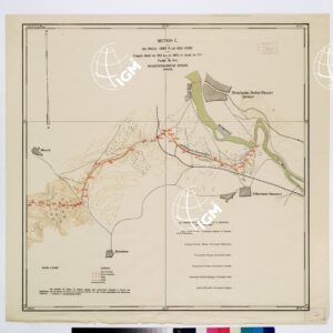 TRAITE DE NEUILLY SUR SEINE DU 27 NOV. 1919 COMMISSION DE DELIMITATION DE LA FRONTIERE GRECO-BULGARE - FEUILLE N. 15 C MOUTAPHA-PACHA