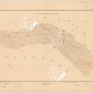 CARTA DELLA LINEA DI CONFINE E ZONE LIMITROFE SETTORE PIZ-LAT CIMA GARIBALDI - CONFINE ITALO SVIZZERO - Foglio 5 VAL MONASTERO-MUSTAIR