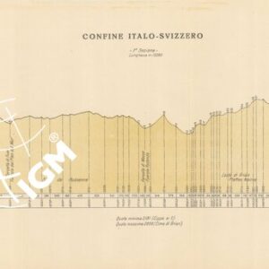 CARTA DELLA LINEA DI CONFINE E ZONE LIMITROFE SETTORE PIZ-LAT CIMA GARIBALDI - CONFINE ITALO SVIZZERO - SEZIONE 1°