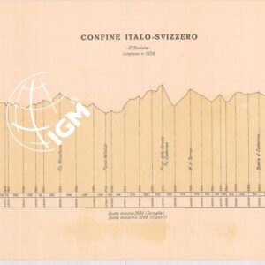 CARTA DELLA LINEA DI CONFINE E ZONE LIMITROFE SETTORE PIZ-LAT CIMA GARIBALDI - CONFINE ITALO SVIZZERO - SEZIONE 5°