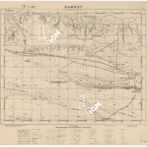 CARTA DELLA ZONA DI TOBRUK - GAMBUT Foglio 1696 I